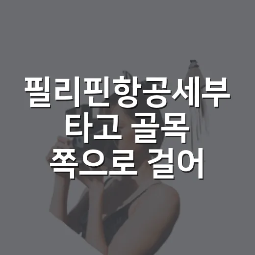 필리핀항공세부 타고 골목 쪽으로 걸어가 봤더니 보인 조용한 세부 - 요약