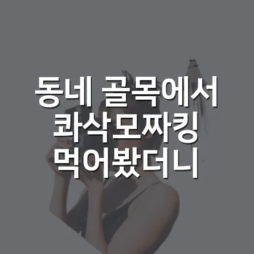 동네 골목에서 콰삭모짜킹 먹어봤더니, 조용한 저녁 산책까지 따라왔다 - 요약