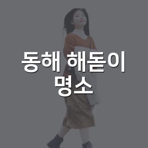 동해 해돋이 명소, 유명한 곳 옆 골목으로 걸어가 봤더니 - 요약