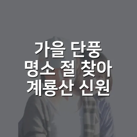 가을 단풍 명소 절 찾아 계룡산 신원사에 다녀왔더니, 조용함이 먼저 물들어 있었다 - 요약