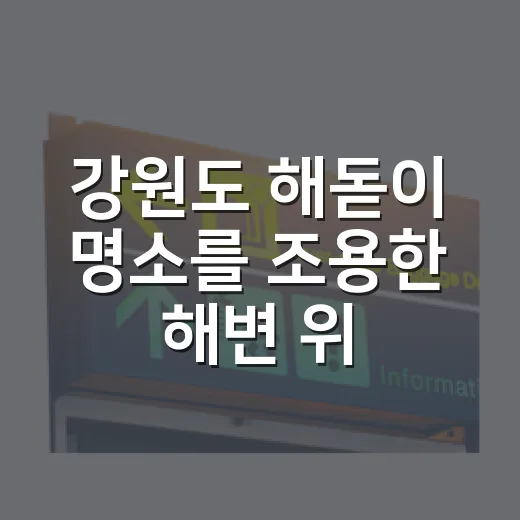강원도 해돋이 명소를 조용한 해변 위주로 걸어봤더니 - 요약