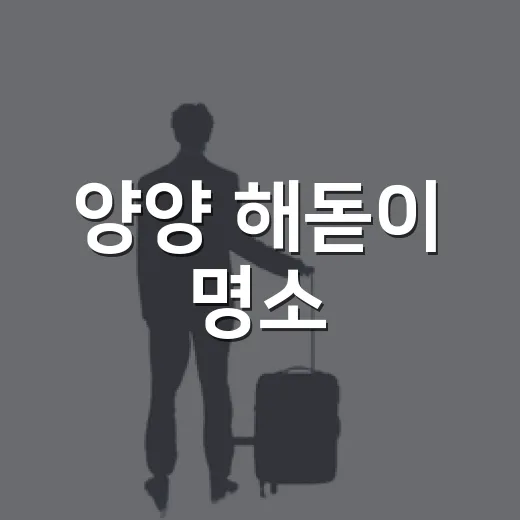 양양 해돋이 명소, 붐비는 해변 대신 조용한 바닷가만 골라 걸어봤더니 - 요약