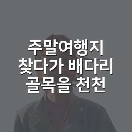주말여행지 찾다가 배다리 골목을 천천히 걸었다 - 요약