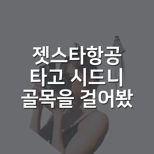젯스타항공 타고 시드니 골목을 걸어봤더니 - 요약