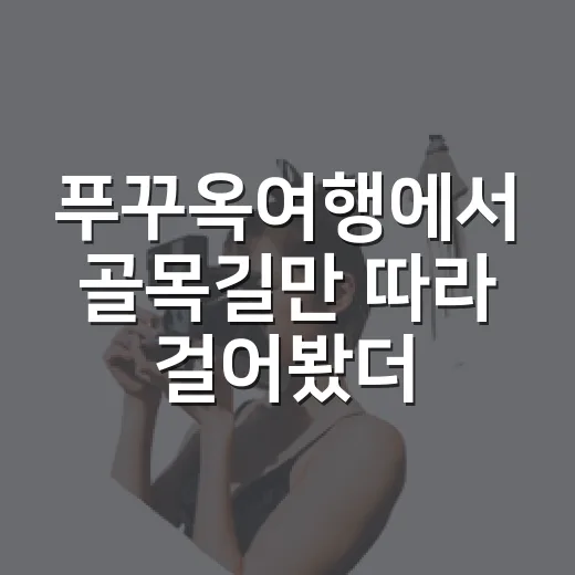 푸꾸옥여행에서 골목길만 따라 걸어봤더니 - 요약