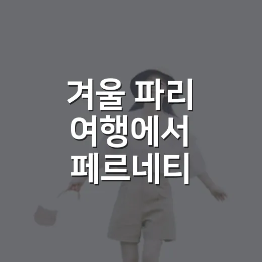 겨울 파리 여행에서 페르네티 골목을 걸어봤더니 - 요약