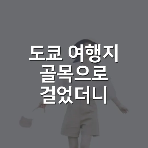 도쿄 여행지 골목으로 걸었더니 하루가 느려졌다 - 요약