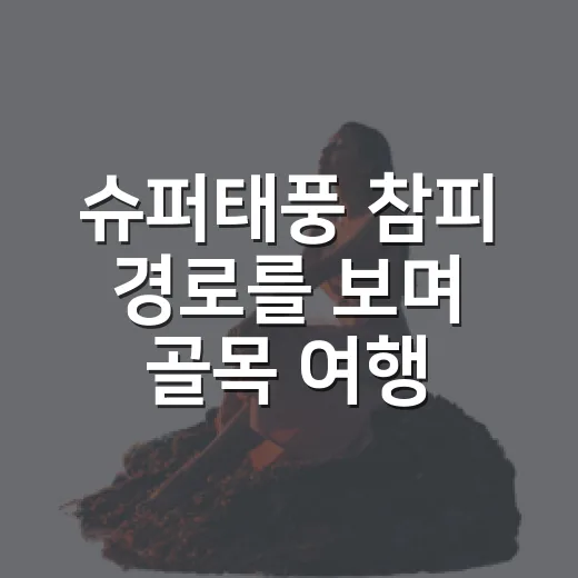 슈퍼태풍 참피 경로를 보며 골목 여행을 미뤘다 - 요약
