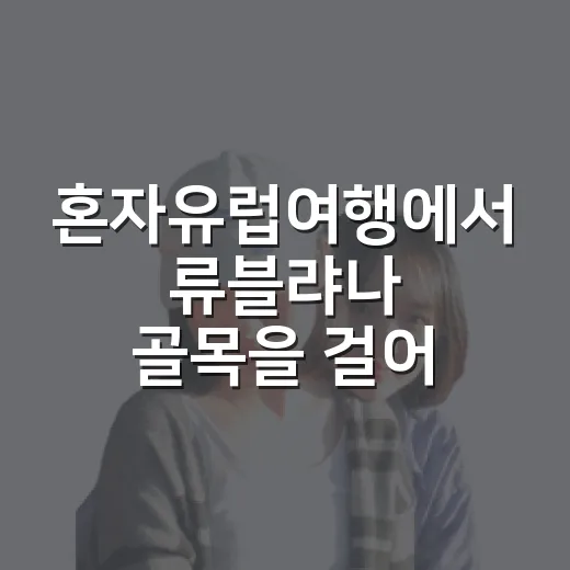 혼자유럽여행에서 류블랴나 골목을 걸어봤더니 - 요약