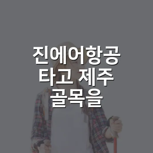 진에어항공 타고 제주 골목을 걸어봤더니 - 요약