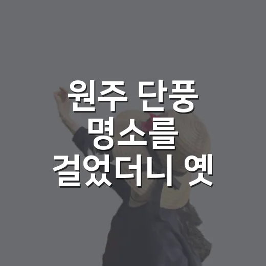 원주 단풍 명소를 걸었더니 옛 철길이 오래 남았다 - 요약