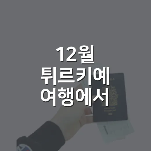 12월 튀르키예 여행에서 골목을 걸어봤더니 - 요약