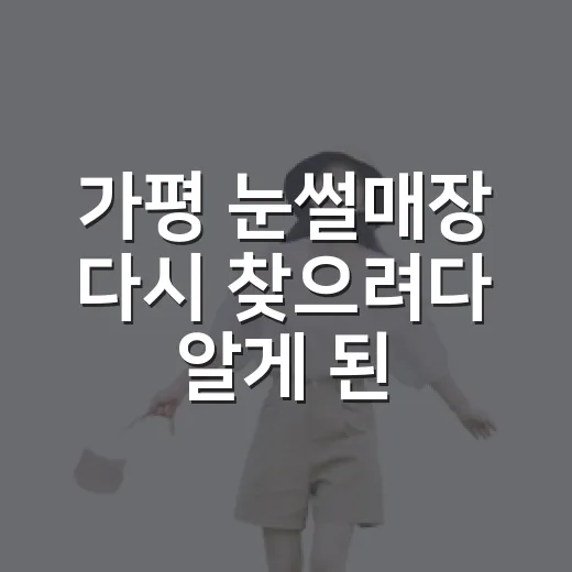가평 눈썰매장 다시 찾으려다 알게 된 겨울 소식 - 요약