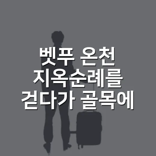 벳푸 온천 지옥순례를 걷다가 골목에 더 오래 머물렀다 - 요약