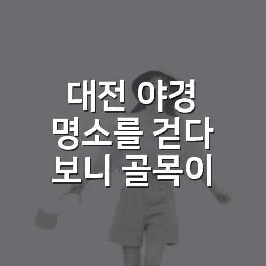대전 야경 명소를 걷다 보니 골목이 더 오래 남았다 - 요약