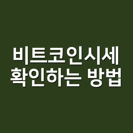 비트코인시세 확인하는 방법, 초보자가 헷갈리지 않으려면 이렇게 - 요약