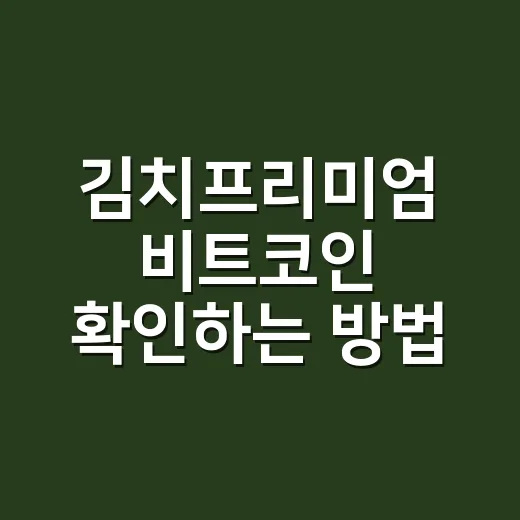 김치프리미엄 비트코인 확인하는 방법, 초보자가 헷갈리지 않게 보는 법 - 요약