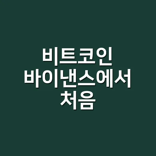 비트코인 바이낸스에서 처음 거래하려면 이렇게 준비하는 방법 - 요약