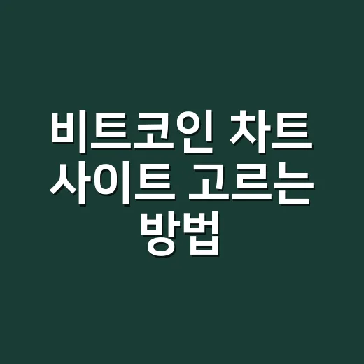 비트코인 차트 사이트 고르는 방법, 초보자는 이렇게 보면 편합니다 - 요약