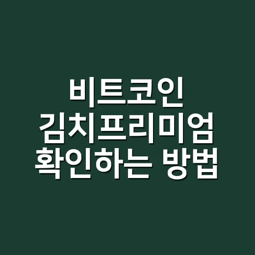 비트코인 김치프리미엄 확인하는 방법, 초보자는 이렇게 보면 됩니다 - 요약