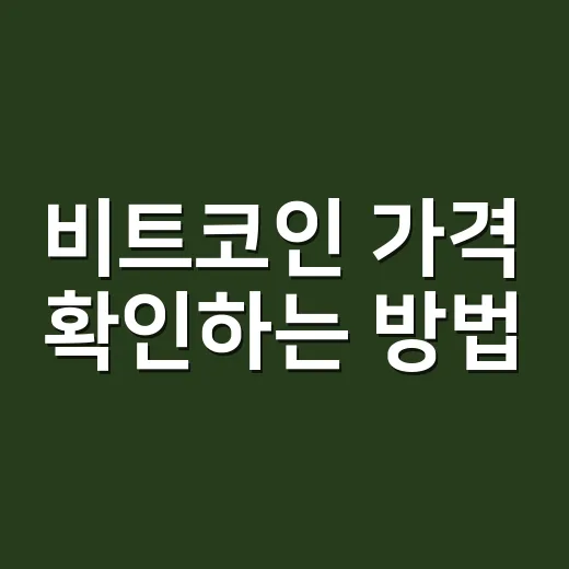 비트코인 가격 확인하는 방법, 초보자는 이렇게 보면 덜 흔들립니다 - 요약