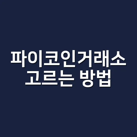 파이코인거래소 고르는 방법, 입출금 전에 꼭 확인할 체크리스트 - 요약
