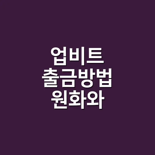 업비트 출금방법 원화와 코인별로 따라하기 - 요약