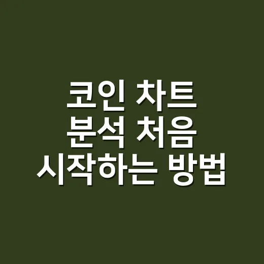 코인 차트 분석 처음 시작하는 방법 - 요약