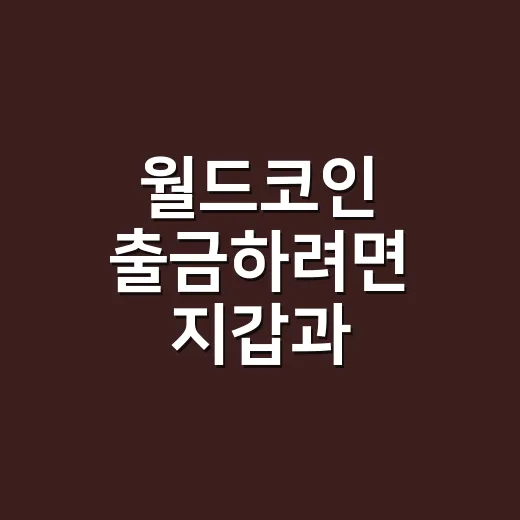월드코인 출금하려면 지갑과 입금망부터 확인하는 방법 - 요약