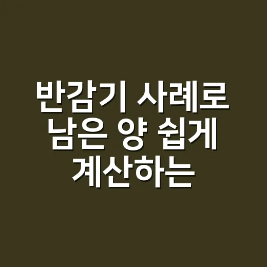 반감기 사례로 남은 양 쉽게 계산하는 방법 - 요약