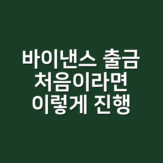 바이낸스 출금 처음이라면 이렇게 진행하세요 - 요약