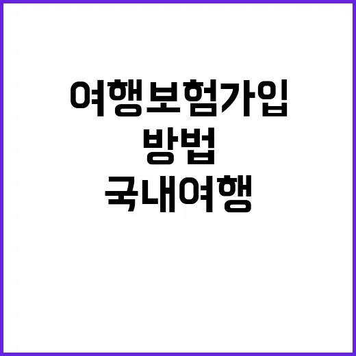 국내여행보험 가입하는 방법, 짧은 여행도 챙기면 좋은 기준 - 요약