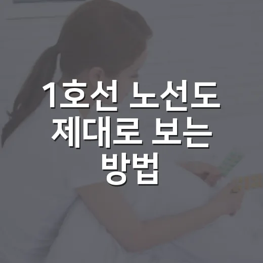 1호선 노선도 제대로 보는 방법, 행선지부터 급행까지 헷갈리지 않게 - 요약