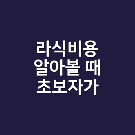 라식비용 알아볼 때 초보자가 놓치기 쉬운 5가지 확인 방법 - 요약