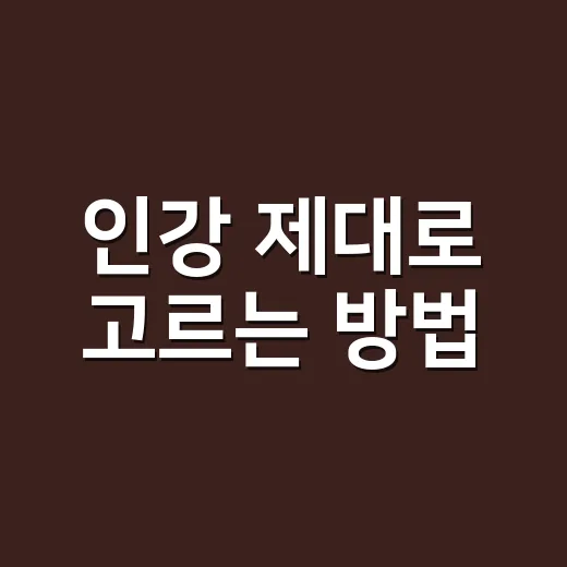 인강 제대로 고르는 방법, 초보자는 이렇게 시작하면 덜 헤맵니다 - 요약