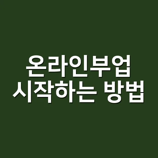 온라인부업 시작하는 방법, 초보자가 돈과 시간을 덜 낭비하려면 이렇게 - 요약