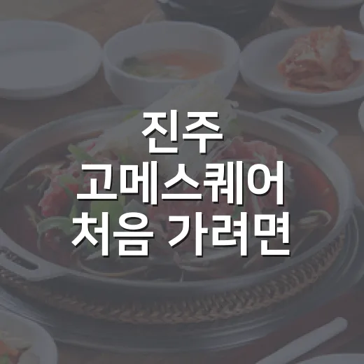 진주 고메스퀘어 처음 가려면 이렇게 움직이면 편해요 - 요약