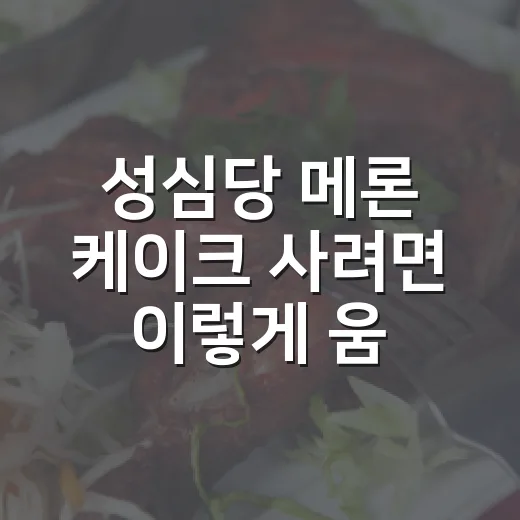 성심당 메론 케이크 사려면 이렇게 움직이면 편해요 - 요약