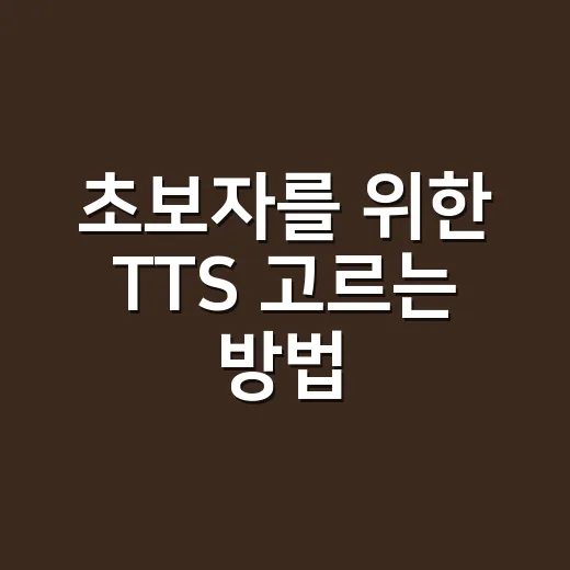 초보자를 위한 TTS 고르는 방법, 목소리 품질부터 비용까지 이렇게 보면 됩니다 - 요약