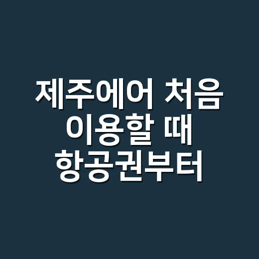 제주에어 처음 이용할 때 항공권부터 수하물까지 챙기는 방법 - 요약