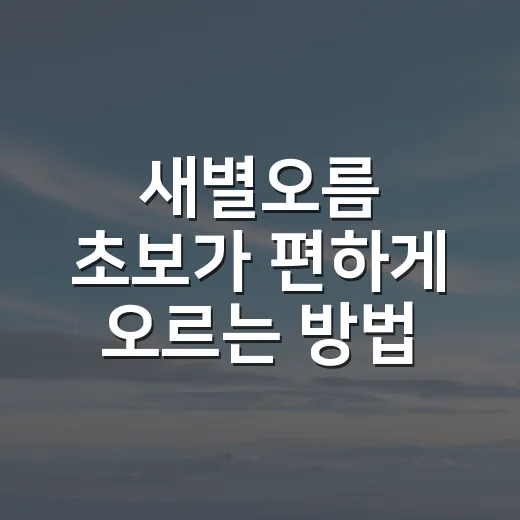 새별오름 초보가 편하게 오르는 방법 - 요약