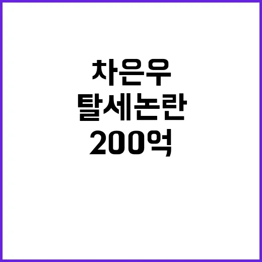 차은우 200억 탈…