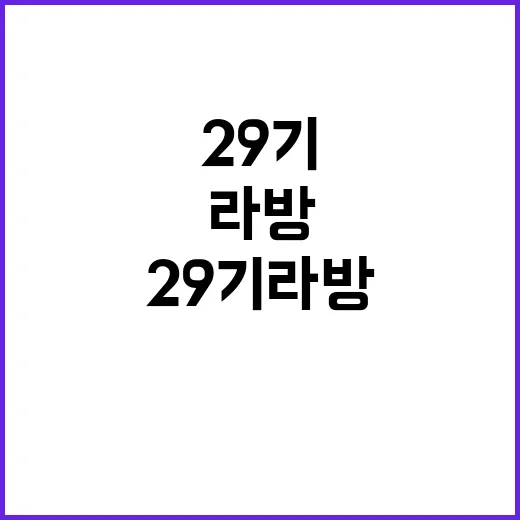 29기 라방을 성공적으로 진행하는 방법