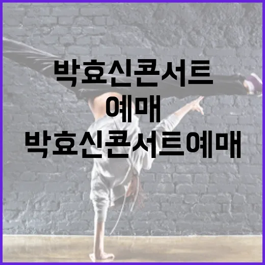 박효신 콘서트 예매부터 즐기는 방법까지 - 요약