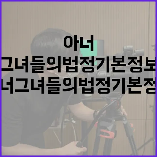 아너그녀들의 법정 기본정보 알아보기 - 요약