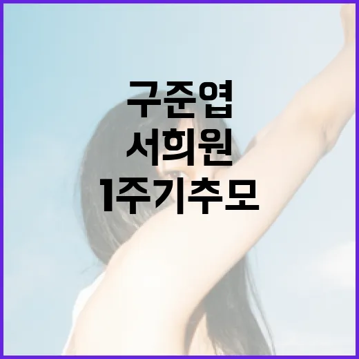 구준엽과 서희원의 기억을 기리며: 1주기 추모하는 방법 - 요약