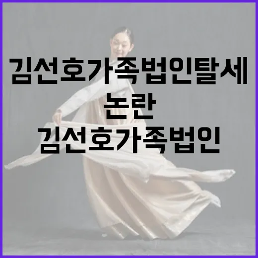 김선호 가족 법인 탈세 논란을 이해하는 방법 - 요약