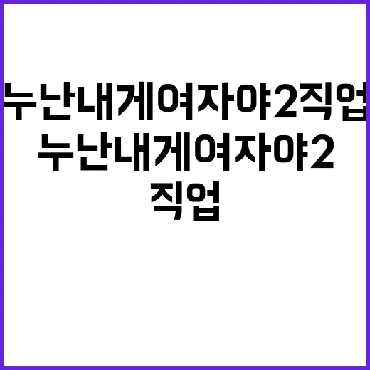 누난 내게 여자야 2 직업으로 성공하기 위한 팁 - 요약