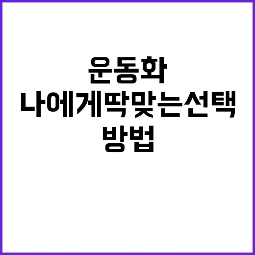 이재 운동화, 나에게 딱 맞는 선택 방법 - 요약