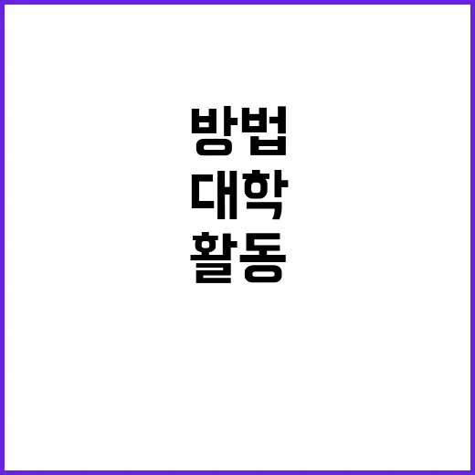 오프캠퍼스 활동으로 대학 생활을 풍부하게 만드는 방법 - 요약